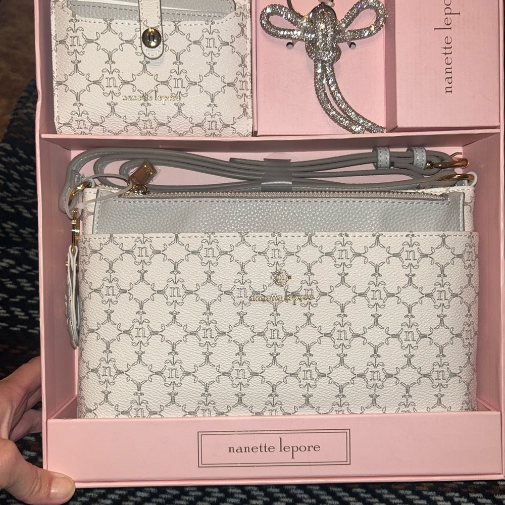 Nanette Lepore White and Gray Women's Bag Set